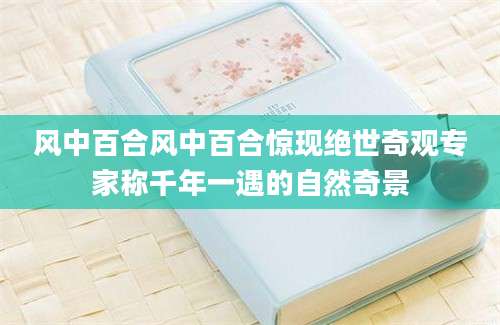 风中百合风中百合惊现绝世奇观专家称千年一遇的自然奇景