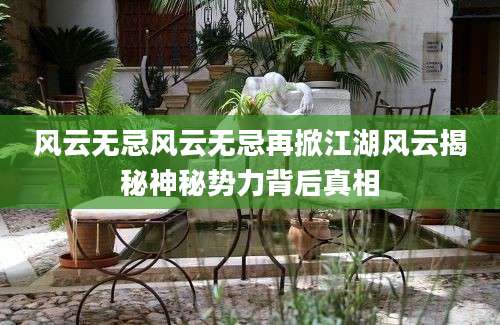 风云无忌风云无忌再掀江湖风云揭秘神秘势力背后真相
