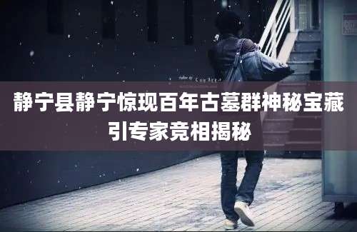 静宁县静宁惊现百年古墓群神秘宝藏引专家竞相揭秘