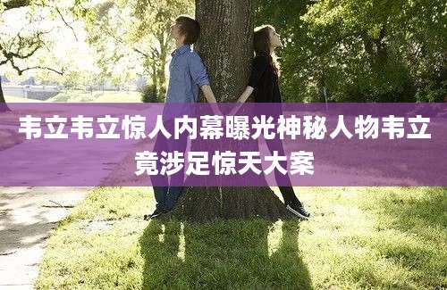 韦立韦立惊人内幕曝光神秘人物韦立竟涉足惊天大案