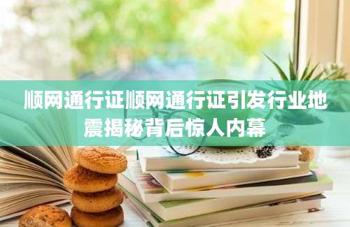 顺网通行证顺网通行证引发行业地震揭秘背后惊人内幕