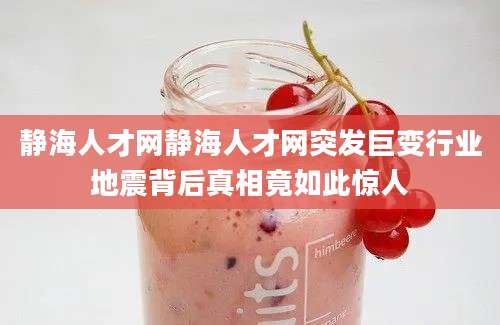 静海人才网静海人才网突发巨变行业地震背后真相竟如此惊人