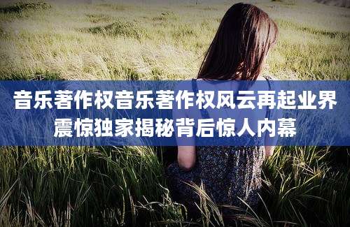 音乐著作权音乐著作权风云再起业界震惊独家揭秘背后惊人内幕