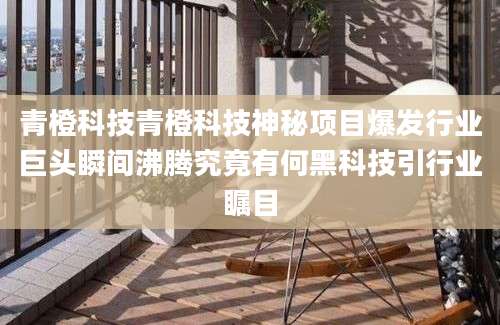 青橙科技青橙科技神秘项目爆发行业巨头瞬间沸腾究竟有何黑科技引行业瞩目