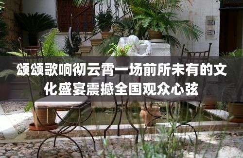 颂颂歌响彻云霄一场前所未有的文化盛宴震撼全国观众心弦