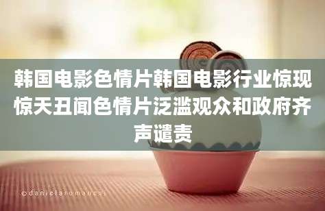 韩国电影色情片韩国电影行业惊现惊天丑闻色情片泛滥观众和政府齐声谴责