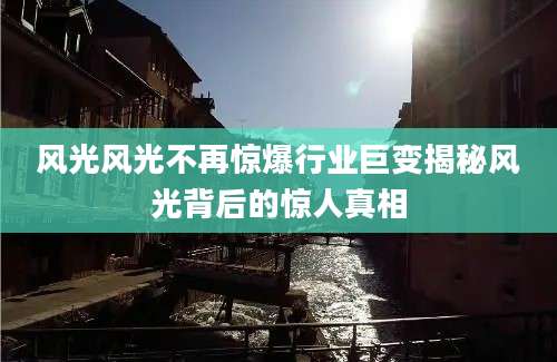 风光风光不再惊爆行业巨变揭秘风光背后的惊人真相