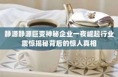 静源静源巨变神秘企业一夜崛起行业震惊揭秘背后的惊人真相