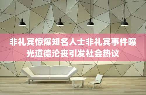 非礼宾惊爆知名人士非礼宾事件曝光道德沦丧引发社会热议
