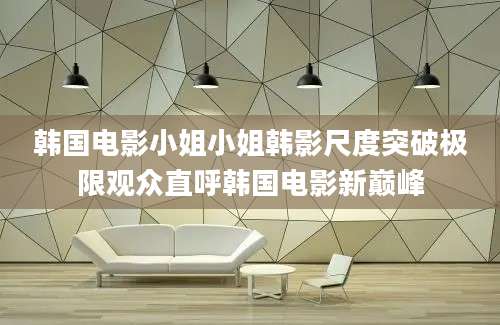韩国电影小姐小姐韩影尺度突破极限观众直呼韩国电影新巅峰