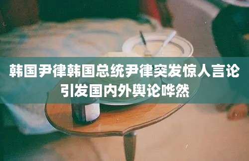 韩国尹律韩国总统尹律突发惊人言论引发国内外舆论哗然