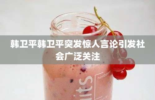 韩卫平韩卫平突发惊人言论引发社会广泛关注